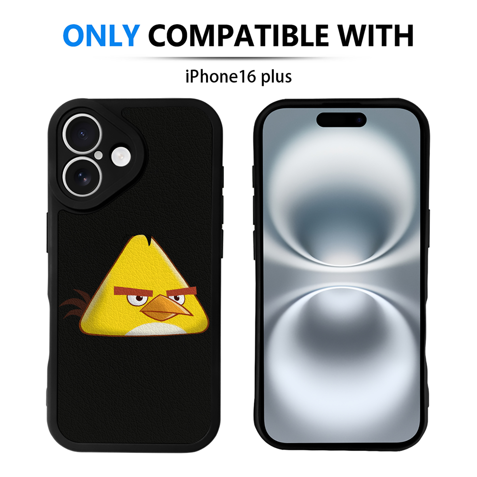 （画像用） Angry Birds アングリーバード 【iPhone 16シリーズ対応】シリコンスマホケース（レザー調） 材質：シリコン